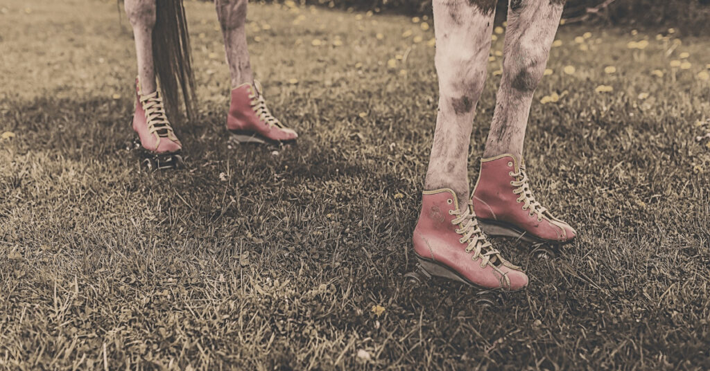 kuh mit Schuhen
